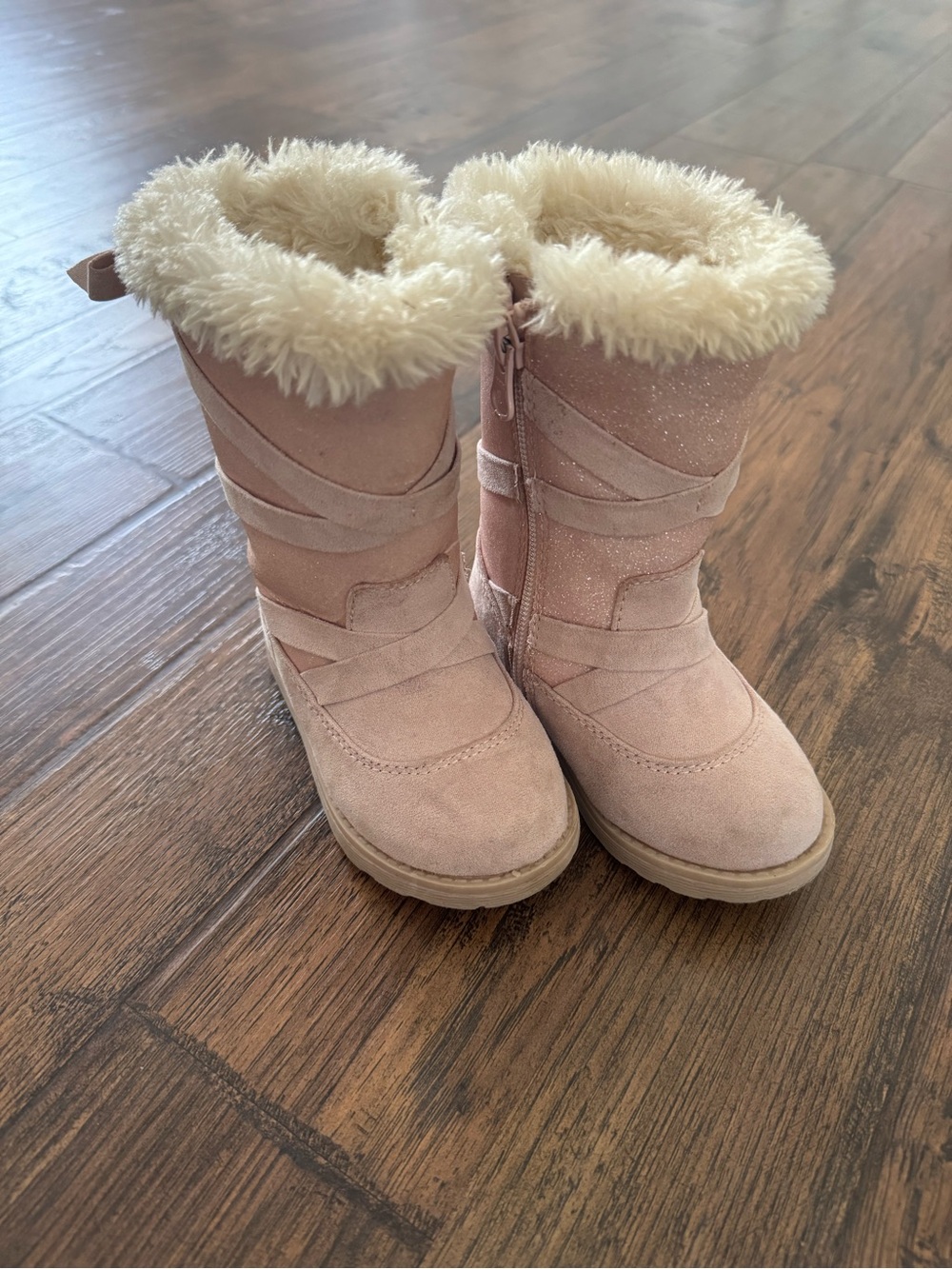 Cat & Jack Light Pink Faux-Fur Winter Boots for Kids